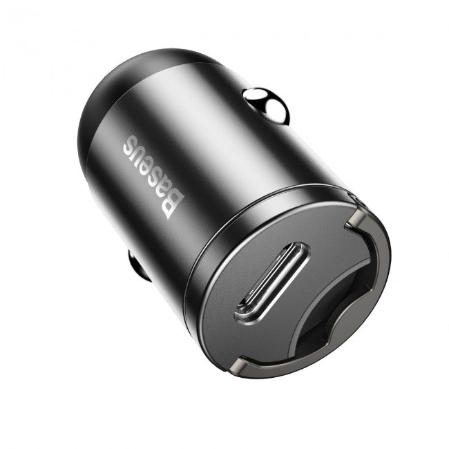 Зарядний пристрій в авто зі швидкою зарядкою Baseus Tiny Star Mini PPS quick charger і кабелем Type-C to Lightning (1m) для зарядки iPhone Gray