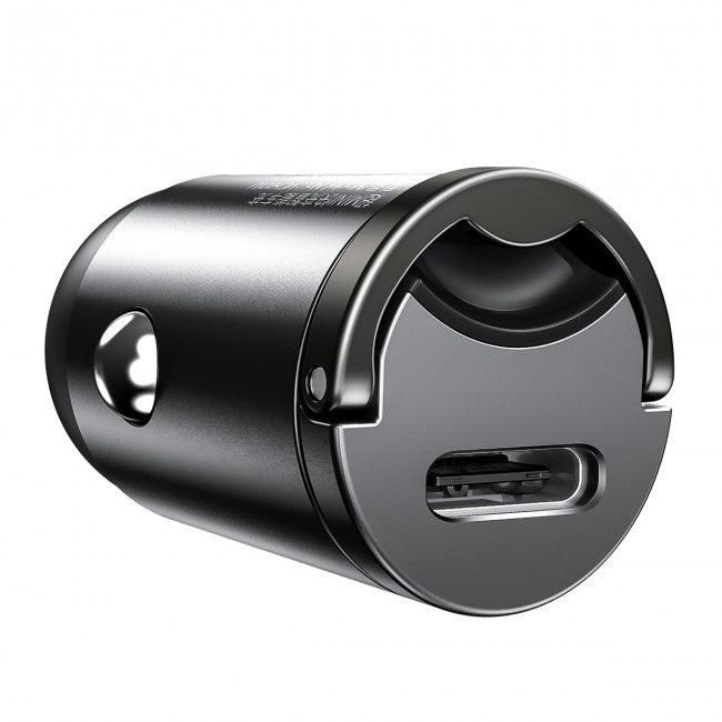 Зарядний пристрій в авто зі швидкою зарядкою Baseus Tiny Star Mini PPS quick charger і кабелем Type-C to Lightning (1m) для зарядки iPhone Gray