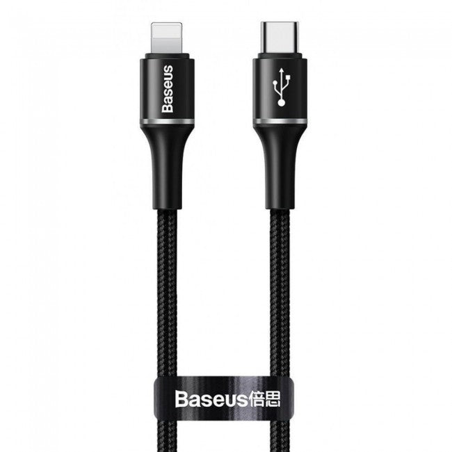 Кабель з опліткою Baseus halo data cable Type-C to Lightning PD 18W 1m Black