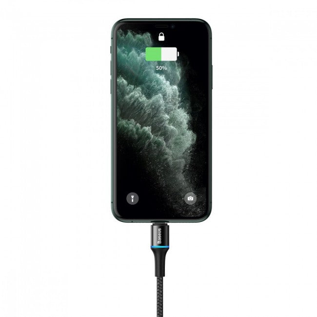 Кабель з опліткою Baseus halo data cable Type-C to Lightning PD 18W 1m Black