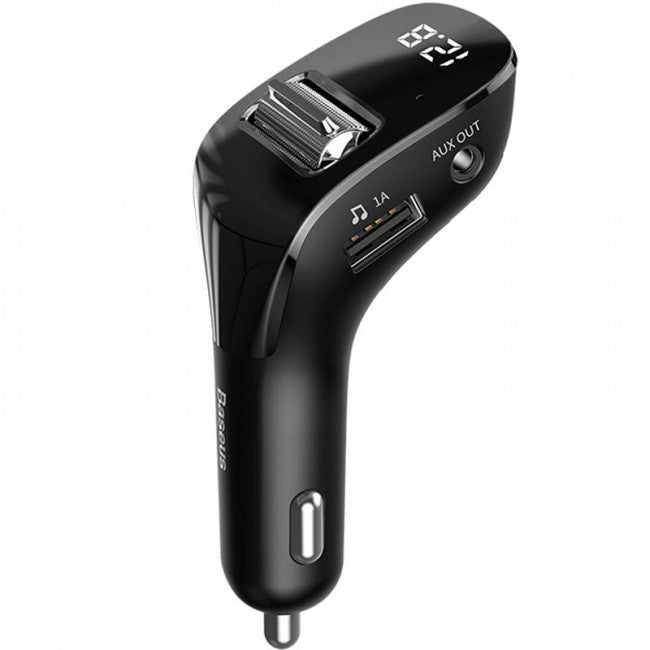 FM-модулятор (трансмиттер) в авто Baseus Streamer F40 (Bluetooth, MP3, USB, AUX) c функцией зарядного устройства на 2 USB Black
