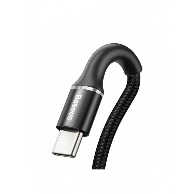 Кабель Type-C з опліткою Baseus halo for Type-C PD2.0 60W 3A 1m Чорний