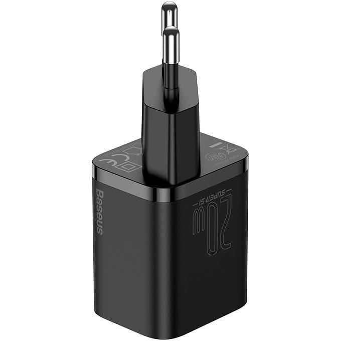 Мережевий зарядний пристрій Baseus Si Quick Charger Power Delivery 20W Type-C (з кабелем Type-C to iPhone Lightning 1m) black