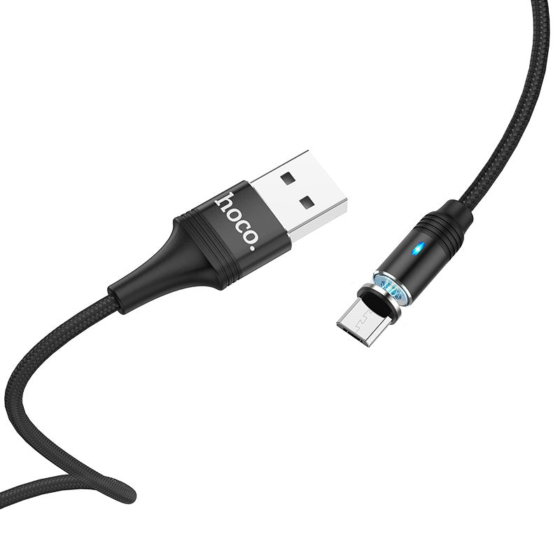 Кабель Hoco U76 Fresh magnetic MicroUSB 1.2m Чорний