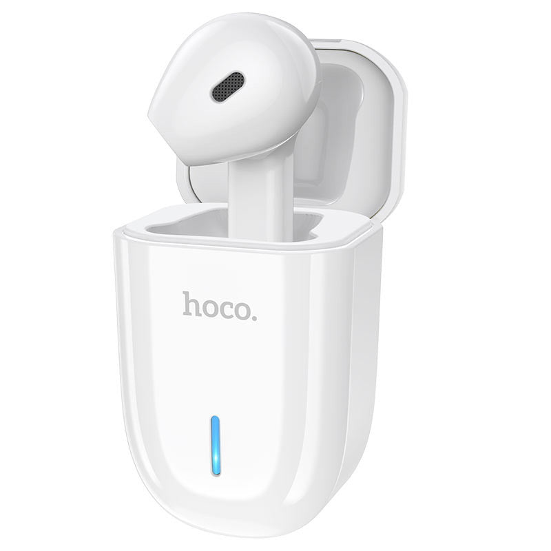 Bluetooth гарнитура Hoco E55 Flicker с зарядным чехлом White