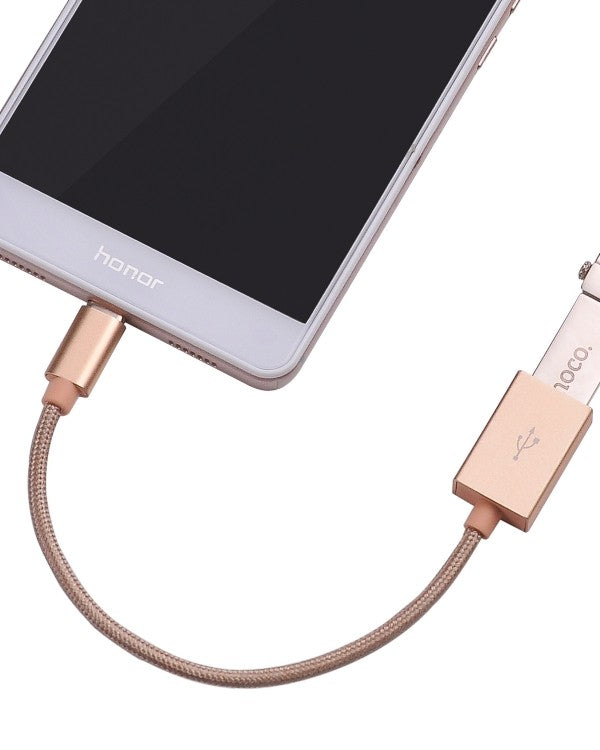 Перехідник Hoco UA3 Type-C USB Patch Cord Золотистий