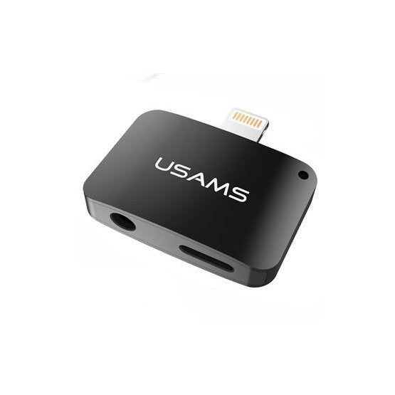 Перехідник Usams US-SJ137 Lightning 2 in 1 Adapter Чорний