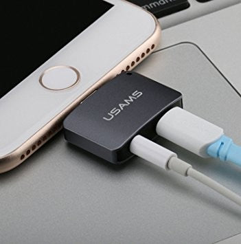 Перехідник Usams US-SJ137 Lightning 2 in 1 Adapter Чорний