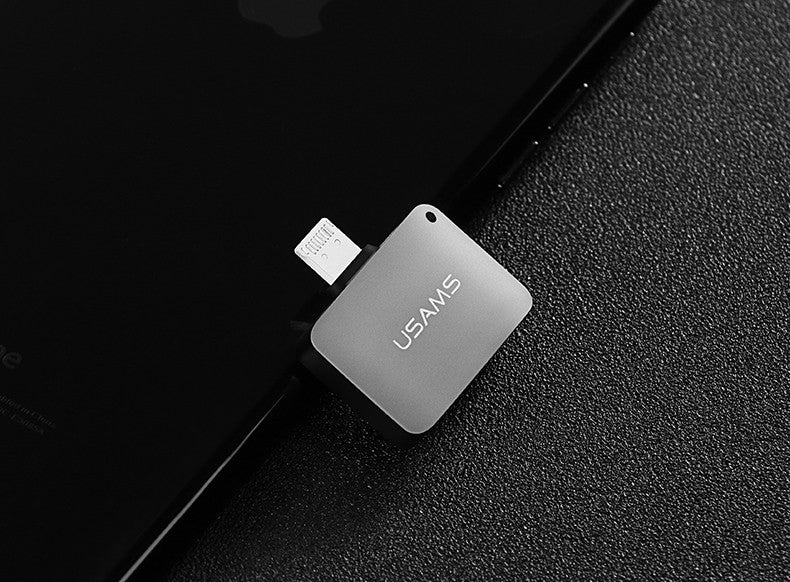 Перехідник Usams US-SJ138 Dual Lightning Adapter Чорний