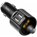 FM-трансмиттер + АЗУ  Hoco E19 Bluetooth Metal Gray