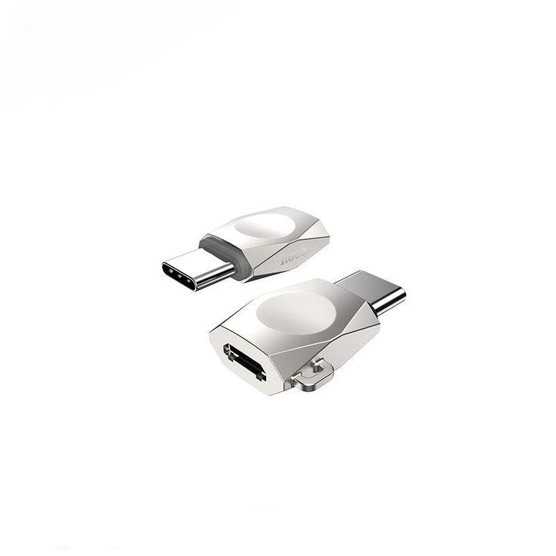 Перехідник Hoco UA8 microUSB to Type-C Pearl nicke