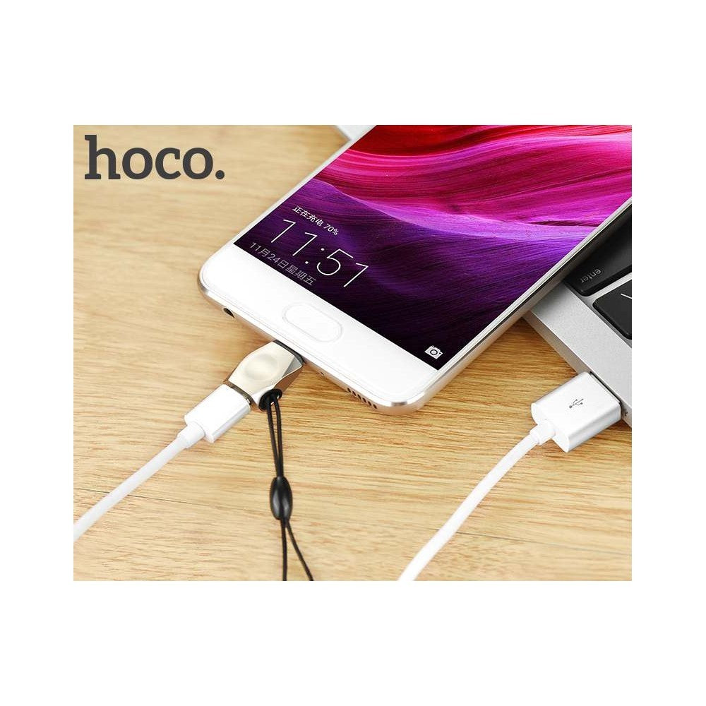 Перехідник Hoco UA8 microUSB to Type-C Pearl nicke