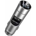 FM-модулятор (трансмиттер) Baseus Energy Column BS-01 (Bluetooth, MP3) c функцией зарядного устройства Silver