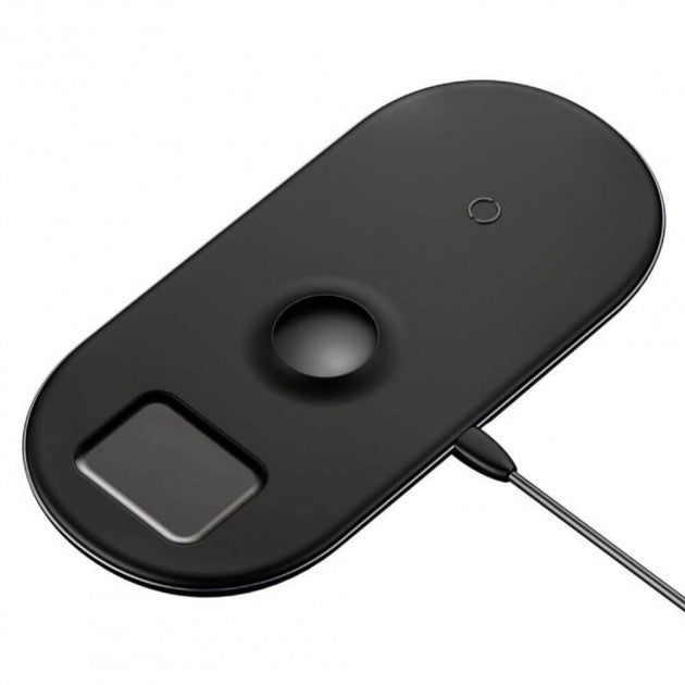 Бездротовий зарядний пристрій (AirPower) Baseus Smart 3in1 Wireless (для Apple Watch, iPhone, AirPods) 18W MAX Black