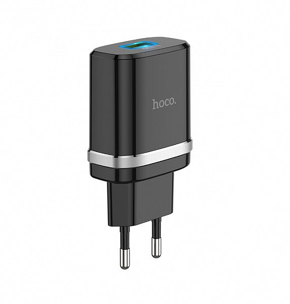 Мережевий зарядний пристрій Hoco C12Q Smart QC3.0 Black
