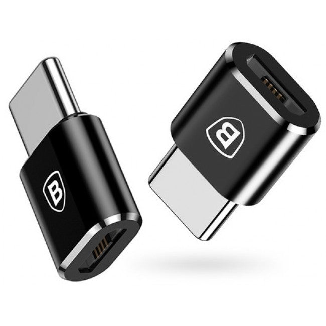 Перехідник Baseus Female MicroUSB to Type-C Male Adapter Converter Black