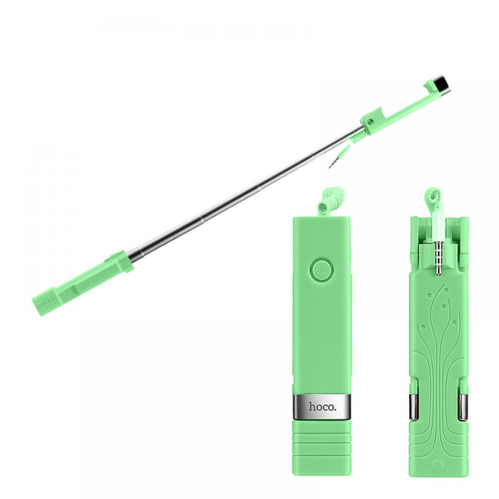 Монопод Hoco K3 Beauty wire controllable AUX Green