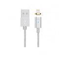 Кабель Hoco U16 magnetic adsorption Lightning Silver