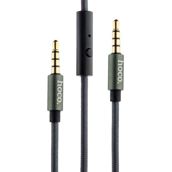 Кабель Hoco UPA04 Noble sound series AUX audio (with mic) Чорний