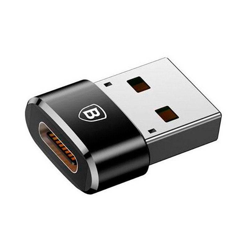 Перехідник Baseus USB Male To Type-C Female Adapter Converter Чорний