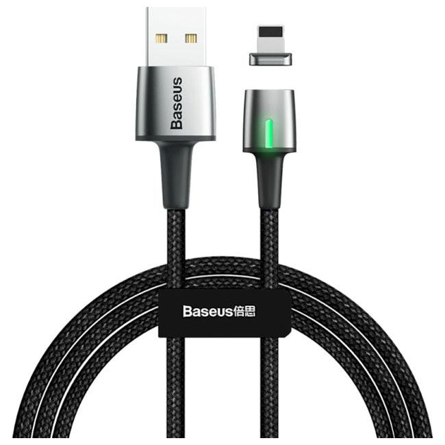 Кабель Baseus Zinc Magnetic Lightning (2.4A) 1m Чорний