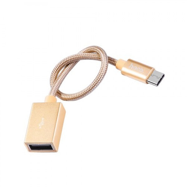 Перехідник Hoco UA3 Type-C USB Patch Cord Золотистий