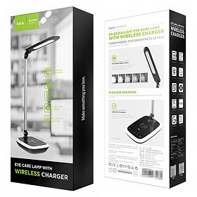 Лампа HOCO Splendid light eye care lamp with wireless charger Чорна