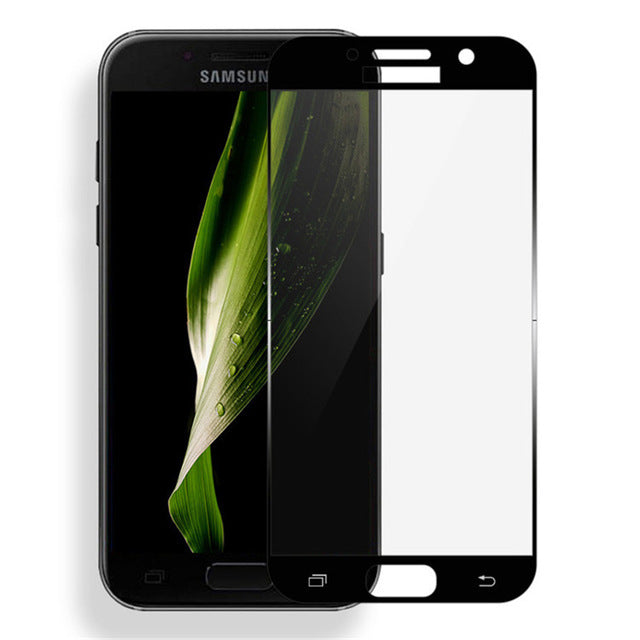 Без бренда Захисне скло Full Cover для Samsung Galaxy A7 2017 Чорне