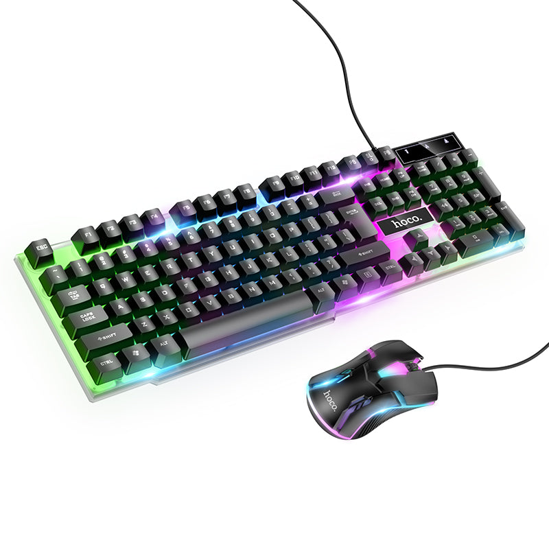 Ігровий комплект 2 в 1 для ПК Hoco GM11 Terrific glowing gaming keyboard and mouse клавіатура + мишка LED підсвічування
