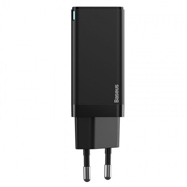 Швидкий сітьовий зарядний пристрій Baseus GaN2 Quick Charger 45W Type-C + Type-C (з кабелем Type-C to Type-C на 60W) Black
