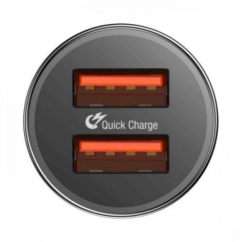 Автомобільне зарядне пристрій Baseus Small Screw Quick Charge (2USB, 36W) Black