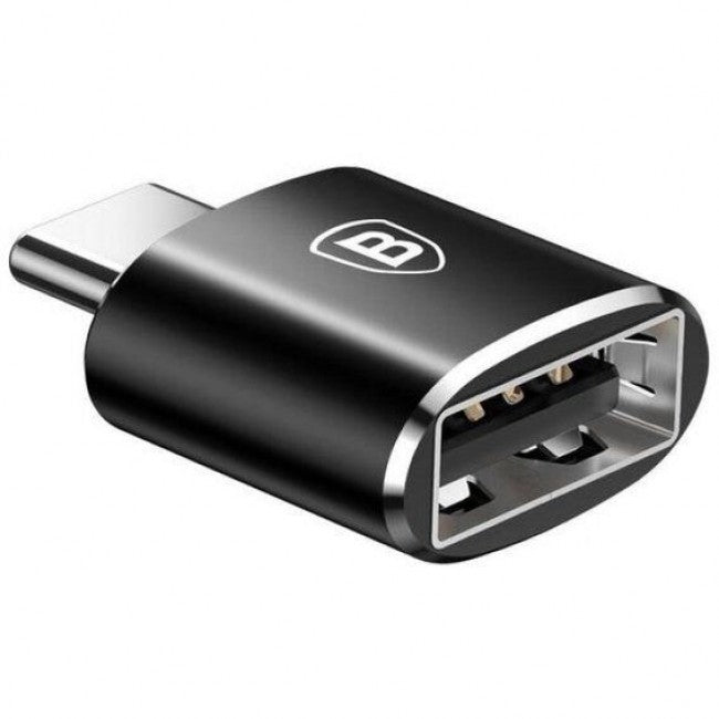Перехідник Baseus Female USB to Type-C Male Adapter Converter Black