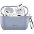Чохол для Apple Airpods Pro з карабіном Usams US-BH568 Silicone Protective Cover Purple