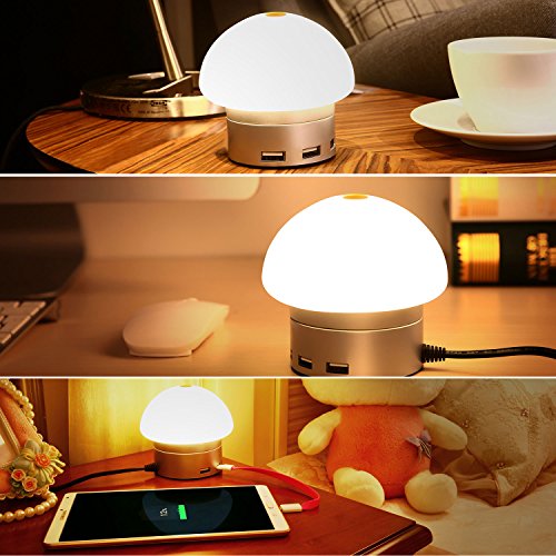 Мережеве зарядне пристрій AWEI C910 LED lamp with 6 USB ports Rose Gold