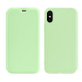 Чохол-книжка Hoco Colorful series liquid silicone для Apple iPhone X/XS Зелений