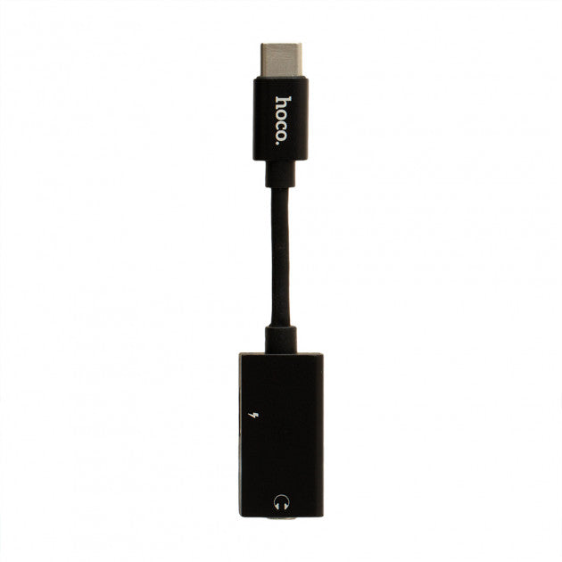 Перехідники Hoco LS14 Type-C 2-in-1 audio converter Чорний