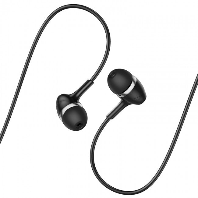 Вакуумні навушники з мікрофоном Hoco M76 Maya universal earphones Чорний