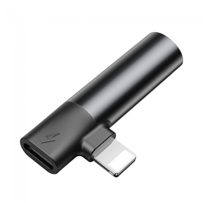 Перехідник Baseus L43 Lightning to Lightning+3.5mm digital audio converter Чорний