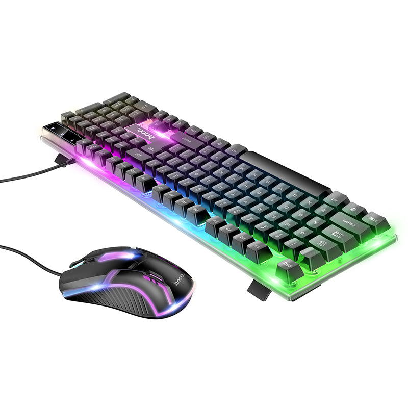 Ігровий комплект 2 в 1 для ПК Hoco GM11 Terrific glowing gaming keyboard and mouse клавіатура + мишка LED підсвічування