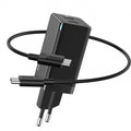 Швидкий сітьовий зарядний пристрій Baseus GaN2 Quick Charger 45W Type-C + Type-C (з кабелем Type-C to Type-C на 60W) Black