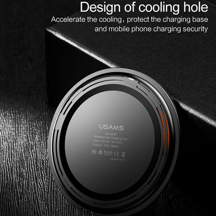Бездротове зарядне пристрій USAMS Zodi Series Charging Pad Black (US-CD30)