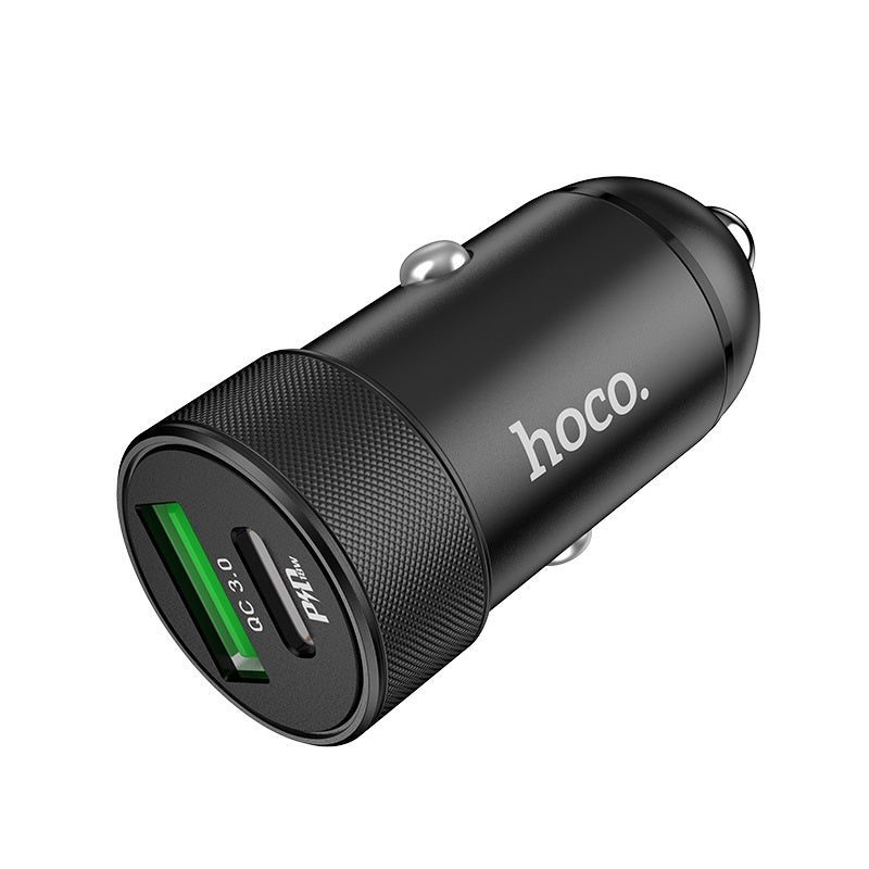 Автомобільний зарядний пристрій Hoco Z32B Speed up PD+QC3.0 Чорний