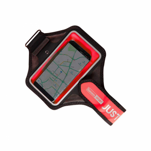 Спортивний чохол на руку Baseus Move Armband 5.8" Black and Red