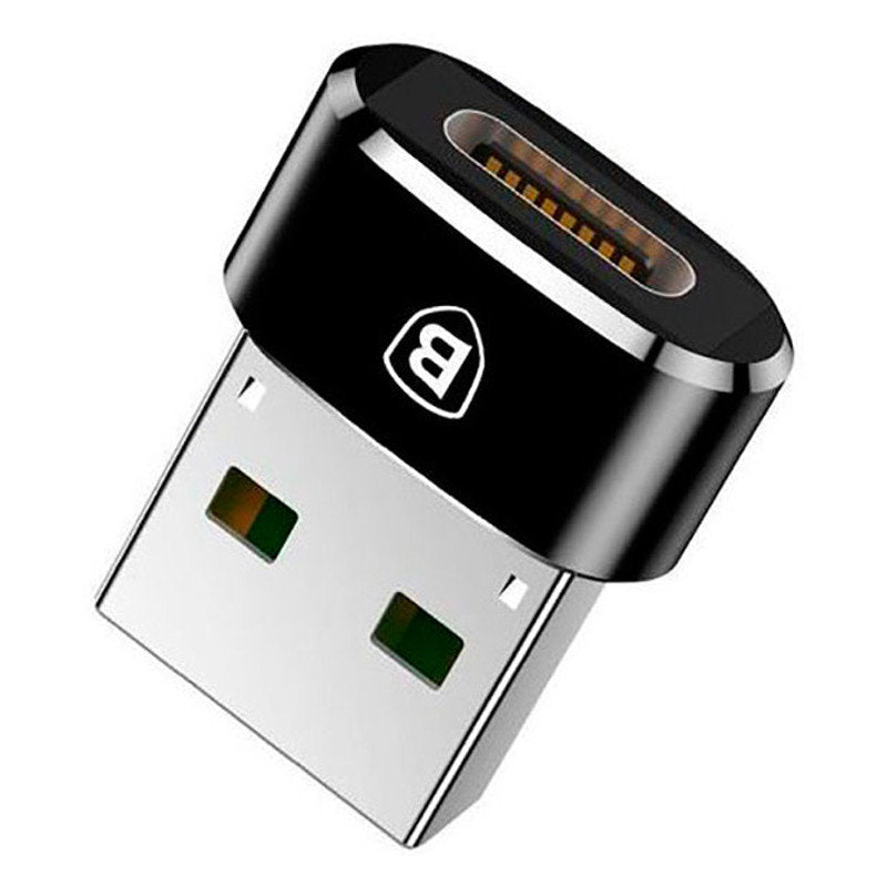 Перехідник Baseus USB Male To Type-C Female Adapter Converter Чорний