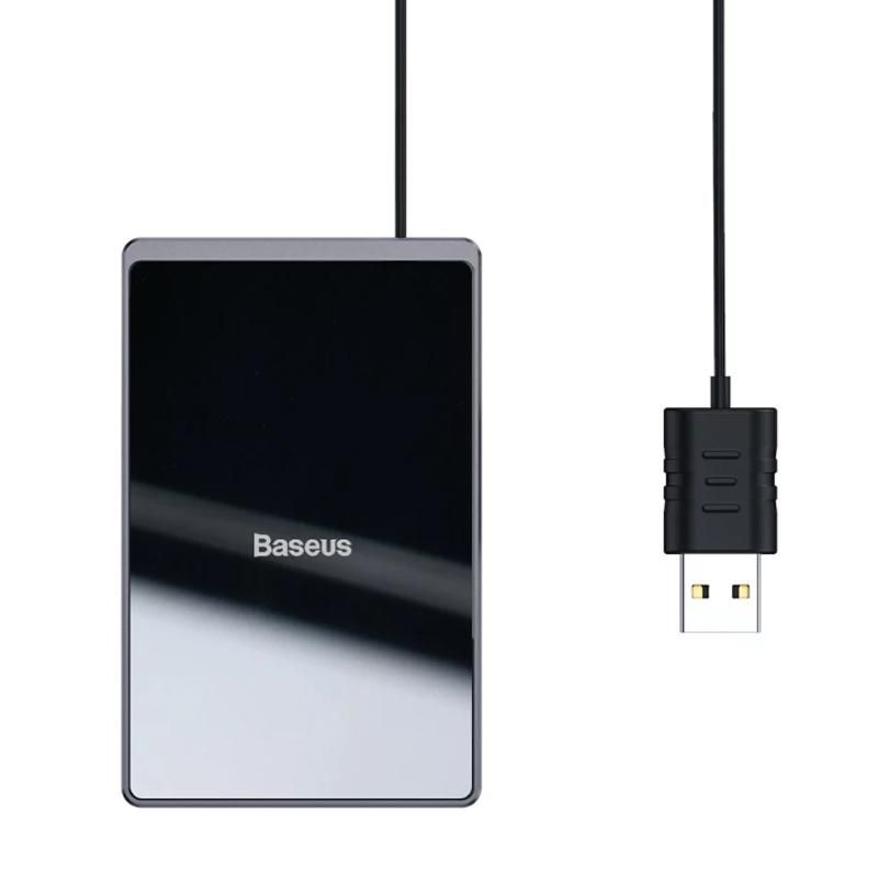 Бездротовий зарядний пристрій Baseus Card Ultra-thin 15W із вологозахистом IP67 Black