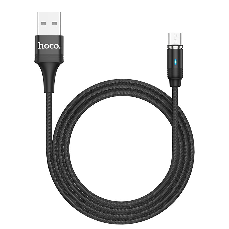 Кабель Hoco U76 Fresh magnetic MicroUSB 1.2m Чорний