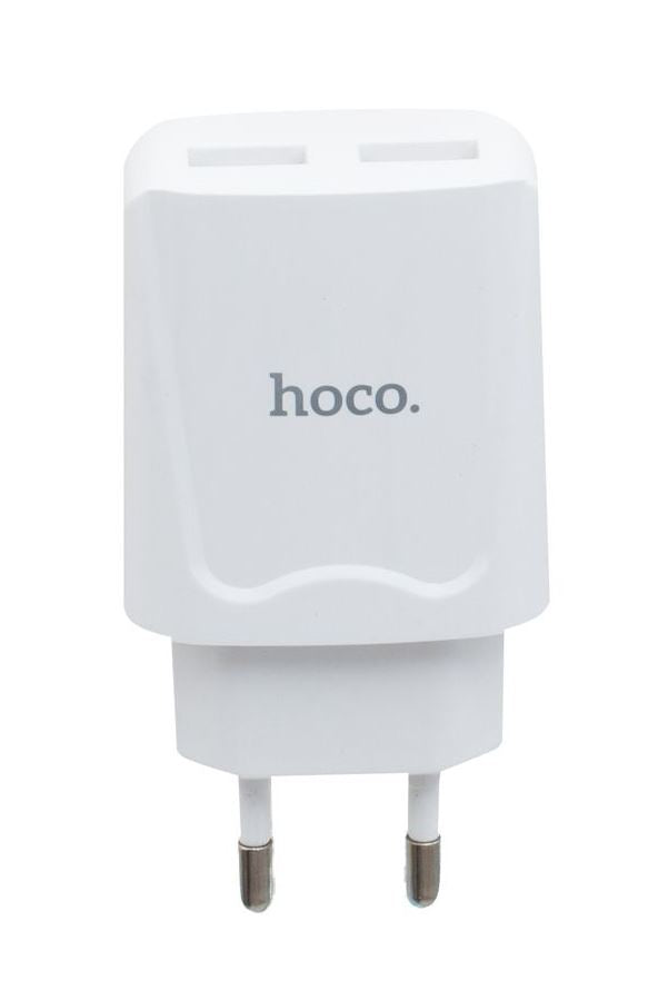 Мережевий зарядний пристрій Hoco C52A (2USB, 2.1A) Білий