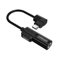 Перехідник Joyroom S-M361 (з Type-C на Type-C та 3.5mm AUX) charging audio adapter converter Black
