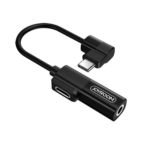 Перехідник Joyroom S-M361 (з Type-C на Type-C та 3.5mm AUX) charging audio adapter converter Black