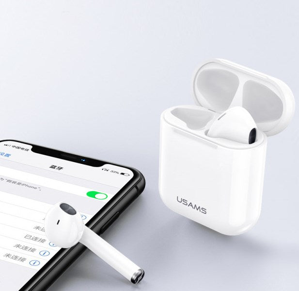 Bluetooth навушники Usams LU Dual Earphones White
